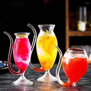 Weingläser, transparent, hohes Borosilikatglas, roter Saft, kreativer blutsaugender Eichhörnchenbecher mit Fußvogel