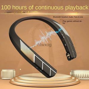 Cell Phone Earphones New LZ-5 LZ-6 Bluetooth Headset Stereo Neck-Mounted Wireless Headset With Speakers WiFi Audio Quality For Exercise Game Headset YQ240105