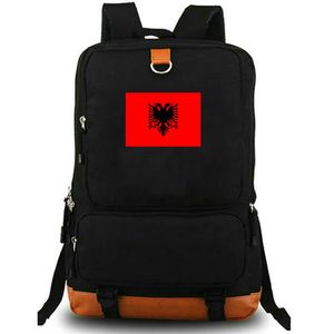 حقيبة الظهر في ألبانيا shqiperise العلم Daypack BEL BAC الوطني لافتة المطبوعة وحدات الحدود الترفيه