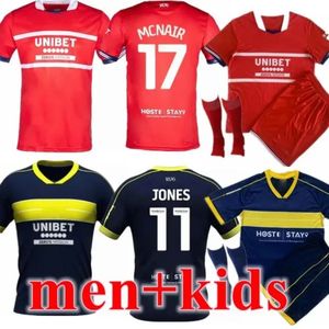 23 24 Middlesbrough Soccer Jerseys Kids Kits Shirt 2023 Tavernier Payer Howson McNAIR AKPOM CLARKE FRY FORSS LENIHAN Football Shirt Uniforms Men Kids Kits uniforms