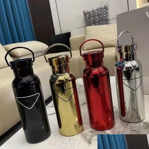 Water Bottles Simple Designer Durable Kettle High Quality Stainless Steel 500Ml Adts Children Outdoo Cycling Sports Thermal Insation Dhjmv