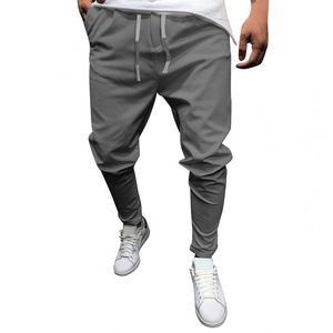 Modemän streetwear joggare casual byxor som kör träning last byxor lösa byxor träning byxor lapptäcke designer outwear sport dragstring tröjor