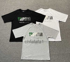 Hareket Tasarım İlkbahar Yaz Trapstar T-Shirt Erkekler Kadın Yeşil Beyaz Havlu Nakış Kısa Kollu Tişört Seti Çok yönlü Konfor Pamuk 23ess F9yngdur Gdur