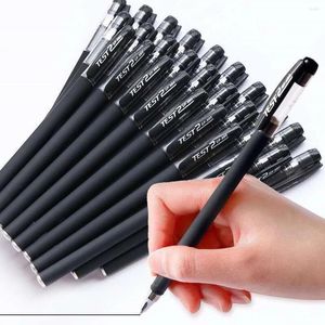 Conjunto de canetas gel 5 peças, material escolar preto azul vermelho cor de tinta 0.5mm esferográfica kawaii ferramenta de escrita papelaria de escritório