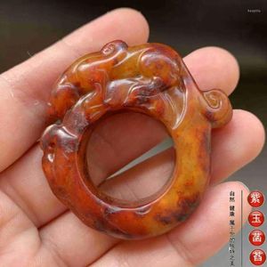 Cluster Rings Collection Jade Antique Red Beast Finger Ring