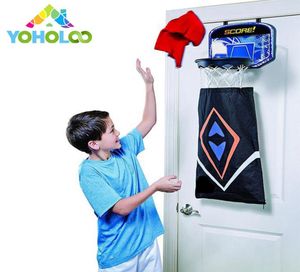 Cesto per la biancheria 2in1 Cesto per tabellone da basket con borsa per biancheria sporca staccabile per bambini Cerchi per riporre vestiti sporchi T2002244032723