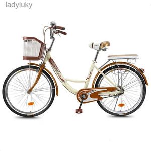Bisiklet Sıcak Satış Şehir Bisikleti Döngüsü Kadın Çocuk Kruvazörü Bisiklet Arka Raf/Ucuz Klasik Retro Hollandalı Karbon Bayanlar Şehir Cyclel240105