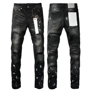 Jeans neri jeans skinny uomo jeans purpie Pantaloni da donna da uomo Jeans viola Estate strappato Jeans viola ricamati di alta qualità Pantaloni in denim Jeans viola da uomo Z6