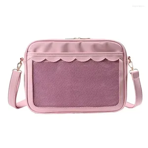 Sacos de noite Japonês Harajuku Ita Bag para Mulheres PU Transparente Bolso Itabag High School Girls Uniform JK Crossbody Bolsas de Ombro