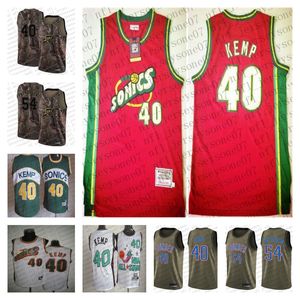 Personalizado Mens Mulheres Juventude Oklahoma''City''Thunder''40 Shawn''Kemp 54 Patrick''Patterson Camo Preto Vermelho Basquete Retro Jersey