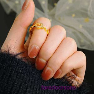 Tifannissm Rings online shop wholesale Instagram Cold Wind Light Luxury High Grade Ring Crown Butterfly Fashion Versatile Tail for Women Have Original Box