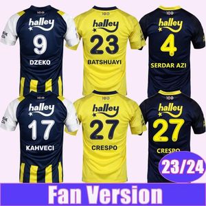 23 24 Fenerbahce Mens Soccer Jerseys Kids Kits DZEKO CRESPO ARDA GULER KAHVECI JOAO PEDRO BATSHUAYI SZALAI Home Away 3ª Camisa de Futebol