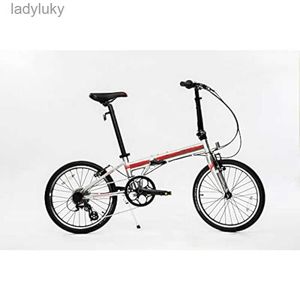 Bikes Liberte 23 lb Lightweight Aluminum Alloy 20-Inch 8-Speed Folding Bicycle with Quick Release WheelsL240105