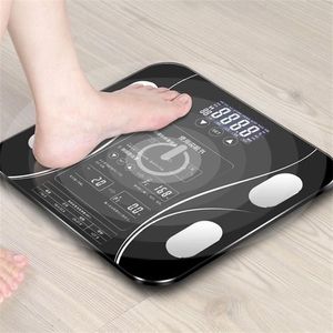 Badrums kroppsfettskala BMI Scales Smart Electronic Scales Bath Scale LED Digital Hushåll som väger skalor Balans T200117274A