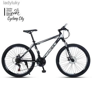 Bikes Cycling City Mountain Bike 26 Inch Adult Off-road Bike 24 Inch Double Disc Brake Student Variable Speed Shock-absorbing BicycleL240105