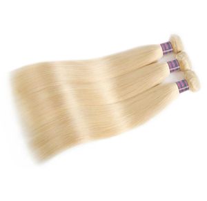 IShow 613 Blond Color 3 Bunds Wefts Malaysian Straight Brasilian Peruansk Human Hair Extension 10 tum till 28 tum hårväv för9796658