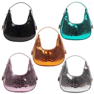 Bolsas de jóias mulheres moda bolsa de pulso em forma de u padrão de crocodilo top-handle sacos all-match simples para viagens de férias diariamente casual