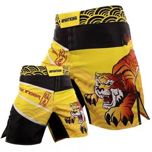 MMA Tiger Training Quick Dried 5-point Fitness Shorts Comprehensive Combat Customized Sports Thai Boxing Sanda Martial Arts