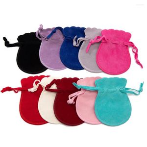 Jewelry Pouches 10Pcs/Lot Double Sided Velvet Drawstring Calabash Pouch Packaging Wedding Christmas Party Display Gift Bags Multi Size