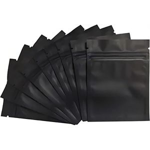 Matte Black Resealable Mylar Zipper Lock Food Storage Packaging Bags for Zip Aluminum Foil Lock Packing Pouches Bags Ebhlt