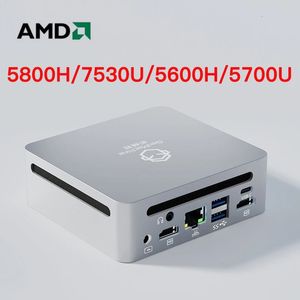 Ryzen 7 5800H Ryzen 5 7530U/5600H/5700U MINI PC DDR4 16GB 512GB SSD WIFI6 BT5.2 WIN 11 Pro Desktop Mini PC Gamer Computer 240104 Win