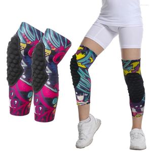 Knee Pads 1 Pair Children Honeycomb Basketball Support Teenagers Football Kneepads Kids Boys Girls Leg Sleeve Calf Protector