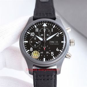 TW Factory V2 Super Edition Men's Watches IW389109 IW389107 44.5mm Automatisk mekanisk klocka 7750 Movement Sapphire Deep Watertof Timer Wristwatches-H25
