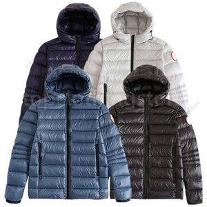 디자이너 재킷 남성 파파 파카 겨울 캐나다 거위 몸통 면화 목질 푸른 재킷 최고 품질의 크로프턴 후드 코트 윈드 브레이커 커플 두꺼운 li