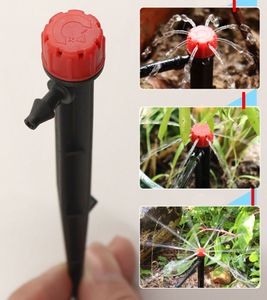 Floor Mounted 13cm Adjustable Drip Head With 360 Degree Eight Hole Integrated Pole Irrigation Drip Nozzle Garden Drip Irrigation Nozzle