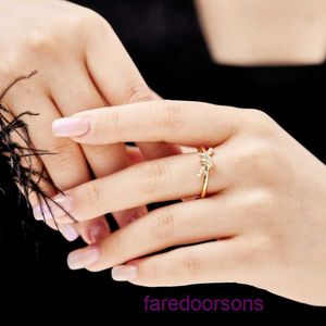 Tifannissm Ring heart Rings jewelry pendants Fashion Trend KNOT S925 Silver Twisted Rope Personalized Women's Jewelry Have Original Box