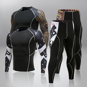 Underpants Nuovi set di biancheria intima termica maschile set di compressione Sport Sport Sude asciugatura veloce thermo bianche