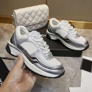 10 adesigner novo padrão caminhadas calçados esportivos sapatos de luxo canal tênis moda feminina masculino tênis corrida ouro e prata l6