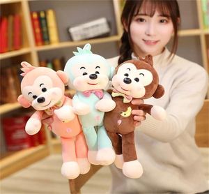 Chegam novas 32cm bonito kawaii macaco boneca brinquedo de pelúcia travesseiro macio macaco engraçado animal de pelúcia presente para criança menino namorada la2892640246