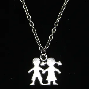 Chains 20pcs Fashion Necklace 16x17mm Boy Girl Lover Pendants Short Long Women Men Colar Gift Jewelry Choker