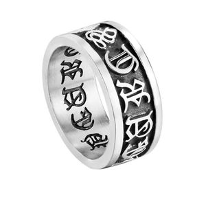Men Punk Vintage Band Rings fashion individuality carving motorcycle titanium Stainless Steel cross Trend Hip Hop Ring jewelry accessor Usou