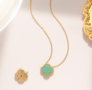 24 Style 18k Gold Plated Neckor Luxury Designer Halsband Flowers Four-Leaf Clover Cleef Fashional Pendant Necklace Wedding Party Jewelry 266