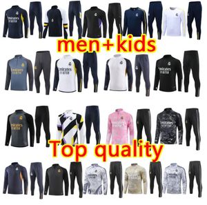 2024 Real Madrids Tracksuit Training Suit Bellingham Men Kids Kit 23 24 Soccer Sportswear Chandal Futbol Survetement