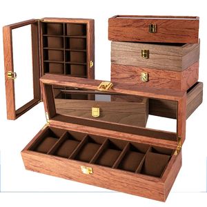 Handmade Christmas Gift Solid Wood Watch Box Caja Reloj Clock Box Watch Case Time Box saat kutusu Horloge Box for Watch Holding 240104