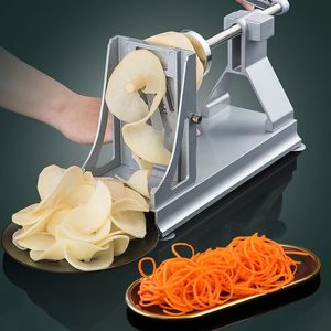 Спирализатор для овощей с 3 лезвиями, спиральная ножовка для овощей, пасты, спагетти, терка для салата, измельчитель картофеля, машина для кудрявой жарки 240104