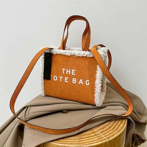 تجارة التجزئة مصمم حقيبة مصمم نساء 2022 New Winter Handbag Imitation Deer Fur One One -Crossbody Messager Bags272E