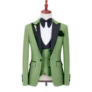 Düğün Smokin Bir Düğme Erkekler Damor Zirvesi Tepe Yoklu Damat Smokin Düğün/Balo Adamı Blazer Ceket Pantolon Vest Tie W125111111268