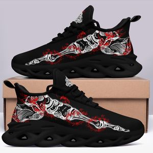 CoolCustomize Custom Skull Dragon Fire Cool Fashion Shoes Ghost Happy Halloween Own Design Print Name Numle Logo Running Tennis Walking Trainers Comfort Sneaker