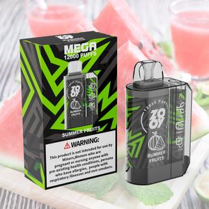 Factory Vape Zooy Mega 12000 puffs engångs elektroniska cigarettnätspolar engångsvap 650mAh laddningsbatteri 23 ml Förspillad förångare puff e cigarett