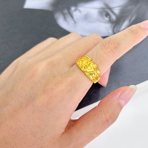 Hot Ship Rudder Design Ring Female Ethnic Style Gold and Silver Vintage Personality Fashion Advanced Versatile Ring