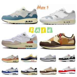 Max 1 Patta Dalgaları gürültü Aqua Monarch Sıradan Ayakkabı Havalar 86 OG Büyük Kabarcık Spor Kırmızı Beyaz Krep Barok Kahverengi Kirli Denim Kabarcık Obsidiyen Biber Sean Wotherspoon Spor Ayakkabı