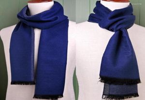 Halsdukar kontrollerade geometriska solid mens halsduk kashmir wrap blå grå brun unisex vinter tofs kvinnor närvarande7312821