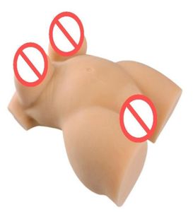 ML2 fleischfarbene 3D-Halbkörper-Silikon-Torso-Sex-Liebespuppen mit anal-vainalen Spielzeugen für Männer1856333