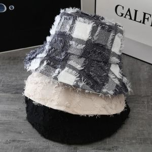 Ny fiskare hatt vintage denim hink hatt utomhus mäns och kvinnor bomull tvätt panama hatt mode hip hop gorros bob hatt 240105