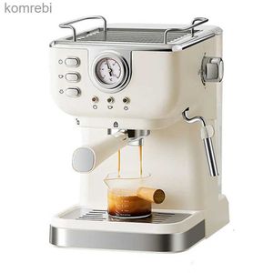 Kaffeemaschinen, italienische halbautomatische Kaffeemaschine für Zuhause, Büro, Hochdruck-konzentrierte Dampfmilch, Bubble-Kaffeekanne, Küche, Weiß, L240105