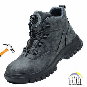 Ciepłe buty bezpieczeństwa zimowe prace obrotowe trampki guziki Mężczyźni do ochrony buty anty przebijanie 240105